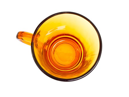 Top view Isolated  glass cupの写真素材