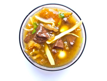 dried fish maw ,Thai noodlesの写真素材