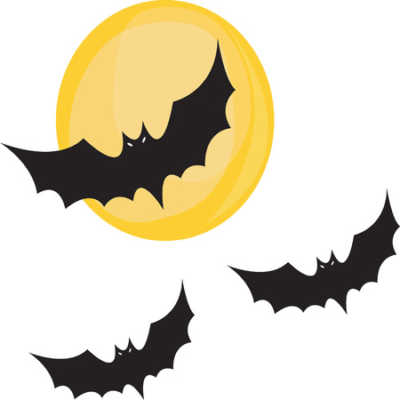 bat and moonのイラスト素材