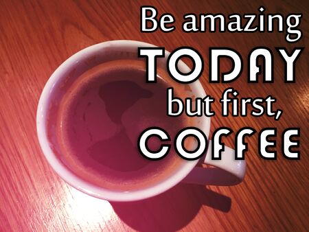 Inspirational quote on blurred background.happiness concept.の写真素材