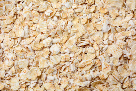 Closeup of oat flakes use for food background