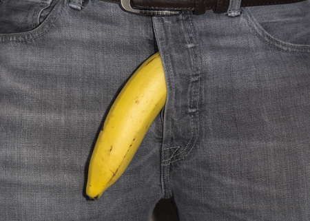 Big banana sign for healthy sex conceptの写真素材