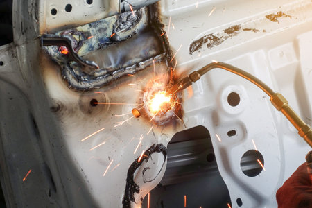 Cutting auto body with gas torch - Auto body repair