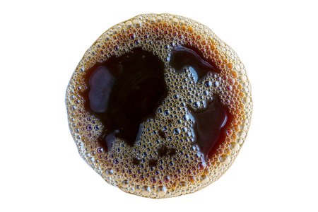 Black coffee isolated on white background with clipping pathの写真素材