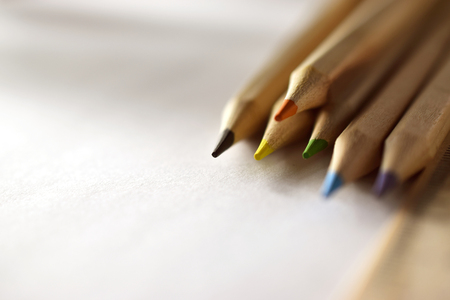 Sharp Lead Pencil with sunlight, close-upの写真素材