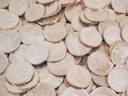 Silver coinsの写真素材