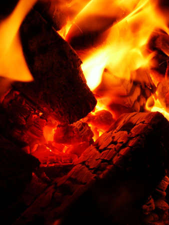 Hot burning flame ember isolatedの写真素材