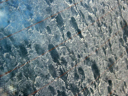 Dirty rear car windshield detail. Macroの写真素材