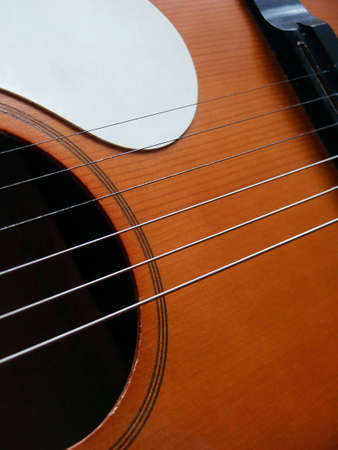 Acoustic guitar detail. Macro. Close up.の写真素材