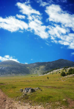 Dinara mountain over blue clouds 9. South Croatiaの写真素材
