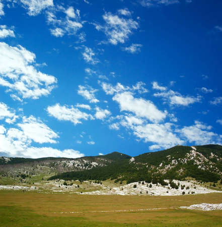 Dinara mountain over blue clouds 13. South Croatiaの写真素材