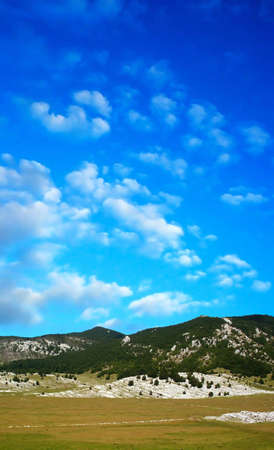 Dinara mountain over blue clouds 15. South Croatiaの写真素材
