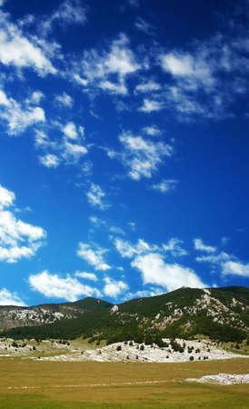 Dinara mountain over blue clouds 19. South Croatiaの写真素材