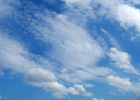 Beautiful summer clouds on blue skyの写真素材
