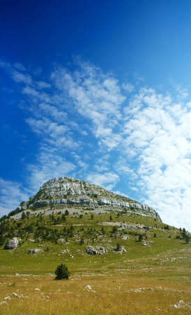 Dinara mountain over blue sky 1. South Croatiaの写真素材