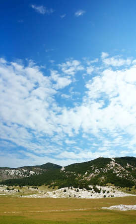 Dinara mountain over blue clouds 8. South Croatiaの写真素材