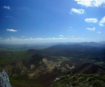 Landscape view from mountain Klek, Croatiaの写真素材