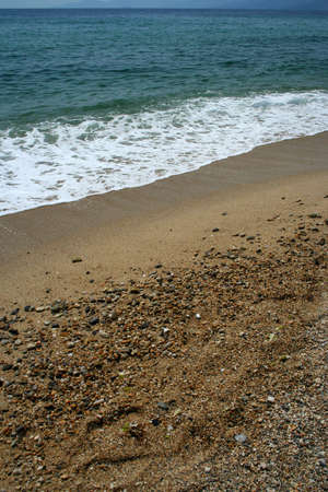 Sand on Eagean sea beachの写真素材