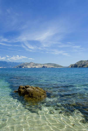 Adriatic sea beach, island Krkの写真素材