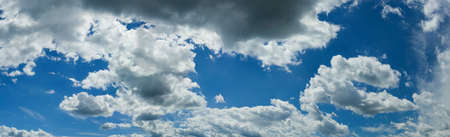 White summer clouds on blue sky sceneの写真素材