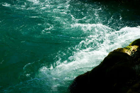 Forest river flow detailの写真素材