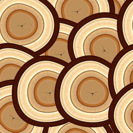 Seamless pattern of felled wood platesのイラスト素材