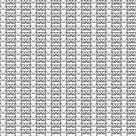 Seamless geometric pattern of boats in black and white tonesのイラスト素材