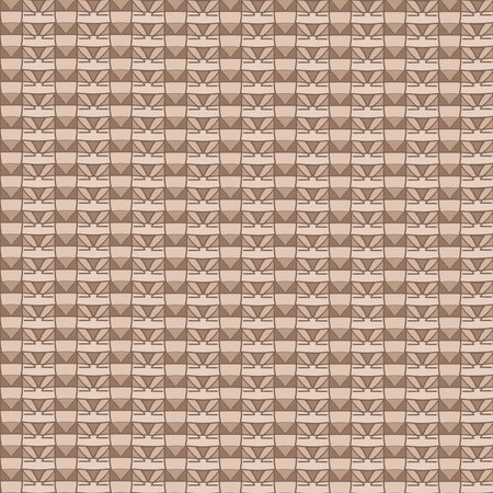 Seamless geometric pattern of boats in brown tonesのイラスト素材