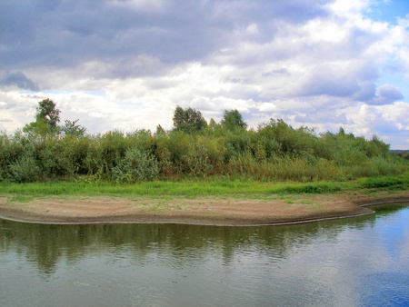 Dextral coast of the river   の写真素材