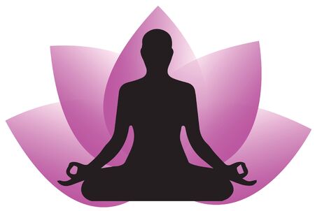 Lotus flower yogaのeditorial素材