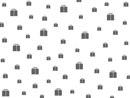 Gift box on white isolated. The repetition pattern of the parcel box is widely used for illustrations before celebration days such as Christmas, birthdays, and big discount days.の写真素材