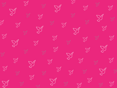 The repetitive pattern of the outline pigeon, a type of bird that is identified with a message of love, peace and hope.の写真素材