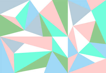 Cubism or mosaic-style abstract background with pastel colors that look softer and more casualのイラスト素材