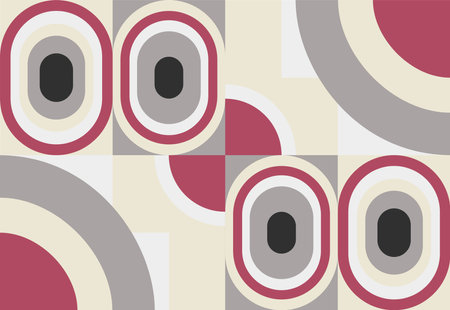 Abstract background with decorative geometric shapes combined with light brown, ash, magenta colors gives a classic retro feel.のイラスト素材