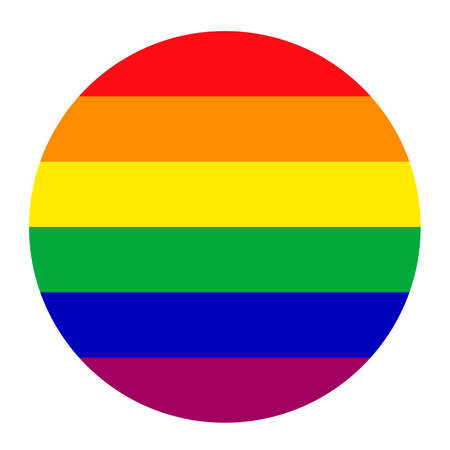 A circle with a rainbow color composition as a symbol of LGBT.のイラスト素材