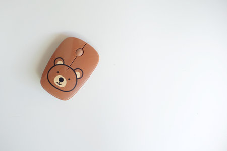 Wireless mouse with a simple, elegant, and cute design.の写真素材