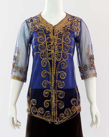 Brocade decorations on transparent kebaya clothes for women look elegant and beautiful.の写真素材