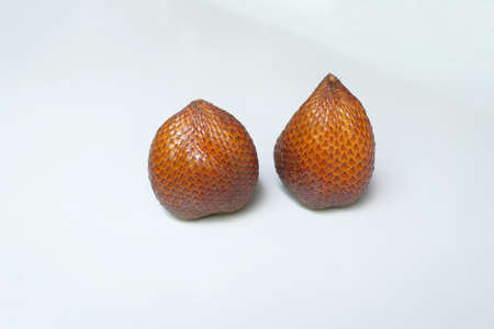 Salak fruit with shiny and prickly skin isolated on white.の写真素材