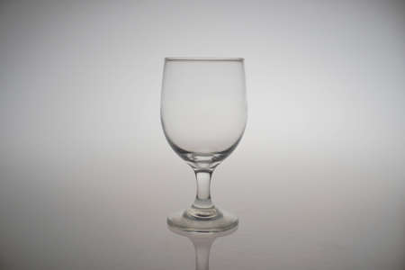 Still Life transparent clear glass shape on a white background.の写真素材