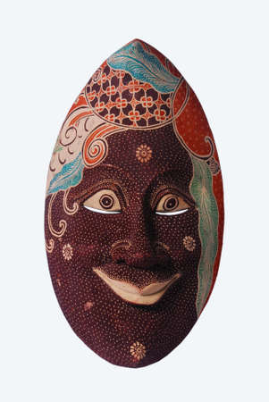 The application of batik in wood mask media looks luxurious. Widely used as home interior decoration.の写真素材