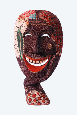 The application of batik in wood mask media looks luxurious. Widely used as home interior decoration.の写真素材