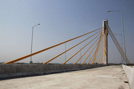 Newly built toll roads and overpasses are ready to operate.の写真素材