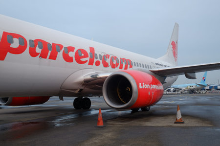 Tangerang, Indonesia, Dec 21, 2021. The Lion Air plane is parked in the Soekarno Hatta international...