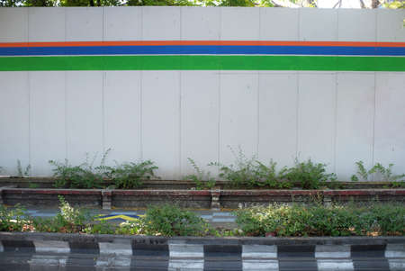 Partition boards installed in the area around the construction project.の写真素材