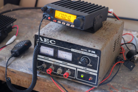 Yogyakarta, Indonesia, Feb 27, 2022. A simple Early Warning System device installed at the Merapi...