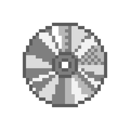 Compact disc 8 bit games movies CD DVD - isolated vector illustration