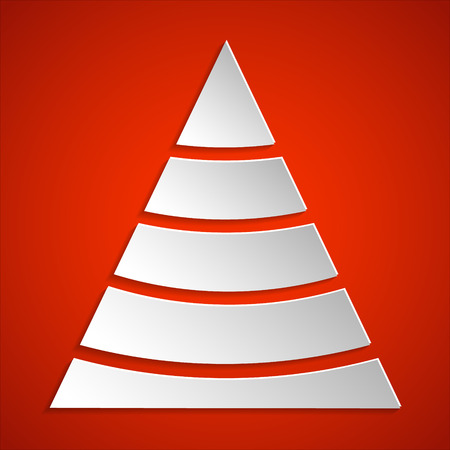 Pyramid icon vector.Paper vector flat pyramid icon.のイラスト素材