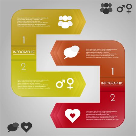 infographic template with icons available for layouts or templates. Banners with info icons. Business concept with four options.のイラスト素材