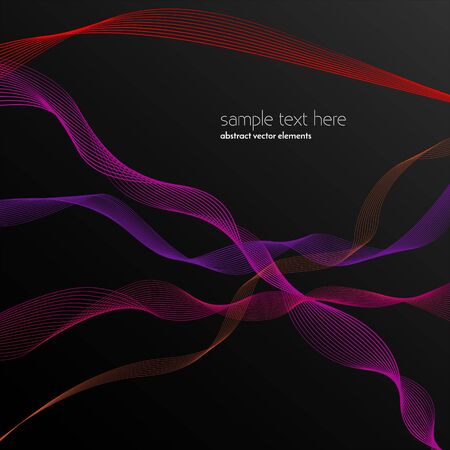 Vector abstract waves and lines background. Abstract shiny lines. Waved design element. Curvy waves vectors. Abstract template background. Blend effect vectors.のイラスト素材