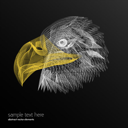 Vector abstract waves and lines background. Abstract eagle  lines. Waved design element. Curvy waves vectors. Abstract template background. Blend effect vectors.のイラスト素材